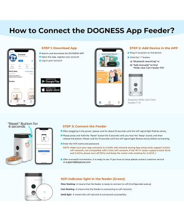 DOGNESS Automatic Cat Feeder with Camera | 1080P HD Video | Night Vision | WiFi | 2-Way Audio | Motion & Sound Alerts | Cat Food Dispenser - Buy Online on SooperMarket.com
