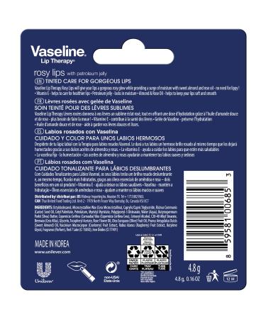 Vaseline Lip Therapy Rosy Lips - Hydrating Lip Balm Pack of 8 | Moisturizing Stick for Dry Lips - 0.16 Oz Each - Buy Online on SooperMarket.com