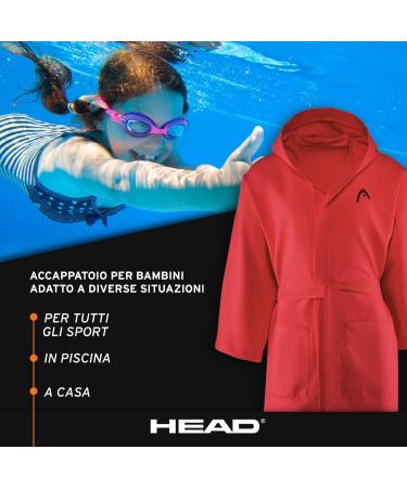 Head Active Bathrobe for Kids | Fluffy Microfiber Hooded Bathrobe for Girls 7-9 Years | Quick-Drying & Absorbent | Perfect for Swimming Pool & Bath Time - Buy Online on SooperMarket.com