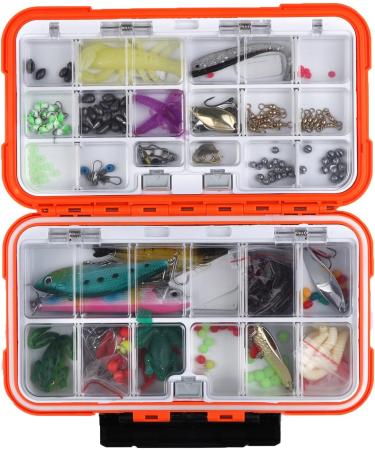 Goture Small Waterproof Fishing Tackle Box - Orange (7.8'' x 4.2'' x 1.8'') - Buy Online on SooperMarket.com