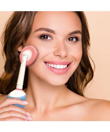 2-Pack Waterproof Silicone Facial Cleansing Brush Replacement Heads for Oral B Braun Electric Toothbrush Bases - Buy Online on SooperMarket.com