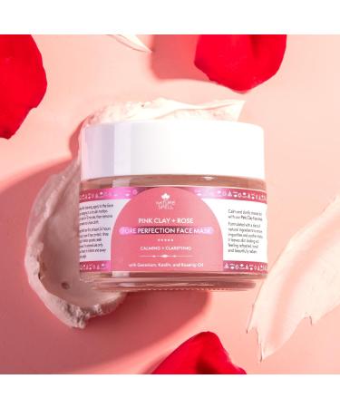 Nature Spell Pink Clay & Rose Pore Perfection Face Mask 100 ml - Clarifies and tightens the pores Transforms dull & tired skin For All Skin Types 100% Vegan Made In The UK - Buy Online on SooperMarket.com