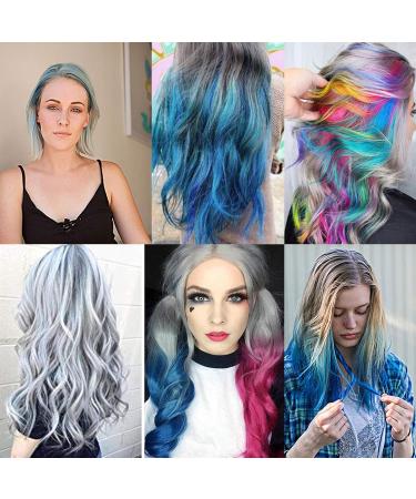 6 Colors Hair Color Wax - Temporary Styling for Parties Cosplay & Halloween | Sliver Blue Purple Gold Green Pink Red - Buy Online on SooperMarket.com