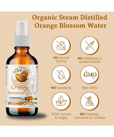 Bella Terra Oils Orange Blossom Water - 1 Gallon Neroli Hydrosol for Radiant Skin & Natural Aroma | Pack of 10 - Revitalize & Glow - Buy Online on SooperMarket.com