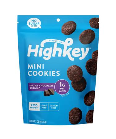 HighKey Mini Cookies Double Chocolate Brownie 2 oz (56.6 g)
