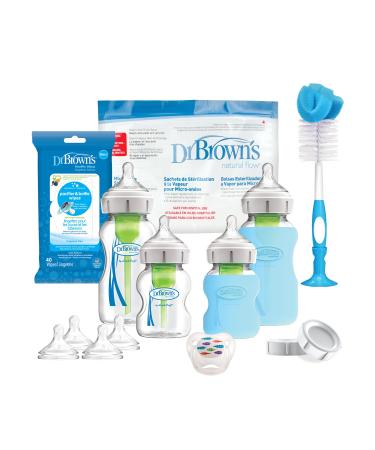 Dr. Brown's Options + Wide-Neck Glass Baby Bottle Starter Set