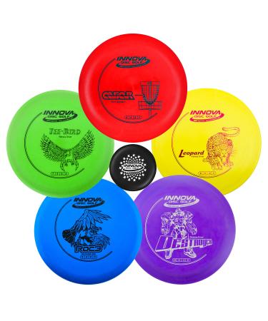 INNOVA Disc Golf Starter Set  Colors May Vary 160-180g  DX Putter, Mid-Range, Driver PDGA Approved Disc Golf Set, Frisbee Golf Disc Set