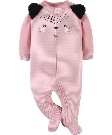 Gerber Baby Infant Toddler Bodysuit Footies - 6-9 Months Leopard Pink - Buy Online on SooperMarket.com