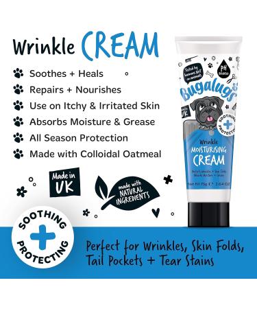 BUGALUGS Wrinkle paste for Bulldogs French Bulldogs wrinkly dogs & cats. For itchy wrinkle folds tear stains & tail pockets anti-itch & itchy dog skin relief. Great itch remedies for dogs 75g - Buy Online on SooperMarket.com