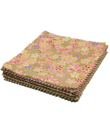 iNee Charm Packs for Quilting 5 inch Precut Cotton Quilting Fabric Bundle 48-5 Charm Squares Light Coffee