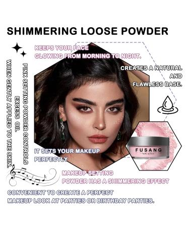 Buy Pink Setting Powder | Oil Control Shimmer Loose Makeup Powder for Long-lasting Finish - Buy Online on SooperMarket.com