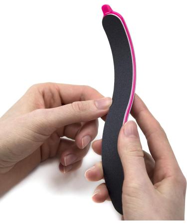 StylFile Curved Nail File with 240/400 Grit for Manicures - Professional 3-in-1 Emery Boards for Nails with Cuticle Pusher Under-Nail Skimmer - Premium Nail Products and Nail Essentials for Women 1 Count (Pack of 1) - Buy Online on SooperMarket.com