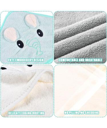 Funmo 3pcs Hooded Baby Towels | Soft Super Absorbent Bath Towels with Cute Patterns | Ideal for Newborns to 5 Years 80x80 cm - Buy Online on SooperMarket.com