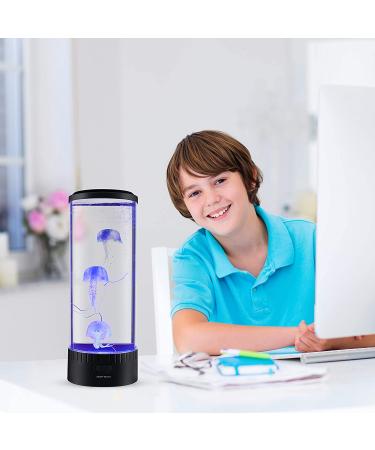 SensoryMoon Large LED Jellyfish Lava Lamp Aquarium with 3 Glowing Fake Jellyfish - 20 Color Changing Remote, Ocean Wave Projector - Kids Night Light - Buy Online on SooperMarket.com