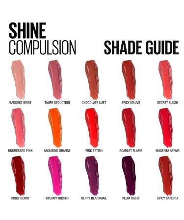 Maybelline New York Color Sensational Shine Compulsion Lipstick - Steamy Orchid 0.1 Ounce - Buy Online on SooperMarket.com