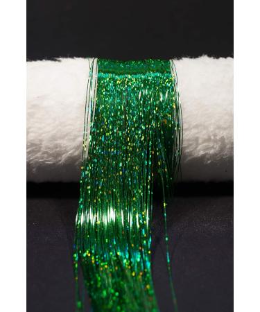 Fairy Hair Tinsel Extensions (Holographic green) - Buy Online on SooperMarket.com