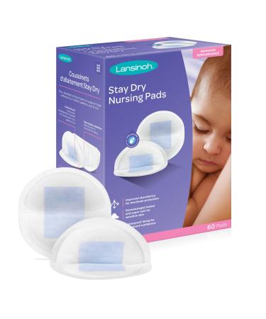 Lansinoh Stay Dry Disposable Nursing Pads, 60 Count
