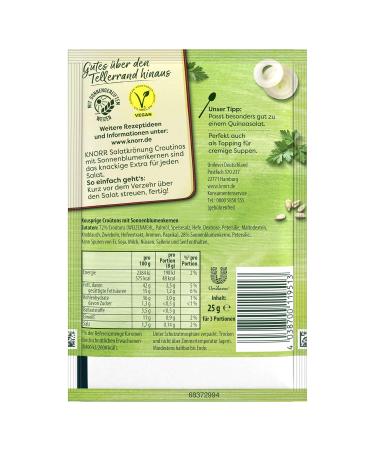 Knorr Salad Dressing Croutinos - Sunflower Seed Croutons 25g (1-Pack) | International Shipping Available - Buy Online on SooperMarket.com
