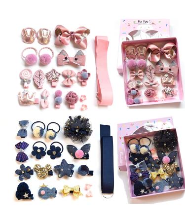 Nface 36 piece baby girl hair clips Nice hair loops baby elastic hair tie hair jewel