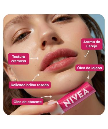 NIVEA Cherry Shine Lip Moisturizer - Deep Hydration 4.8g | Buy Nivea Cherry Online - International Shipping - Buy Online on SooperMarket.com
