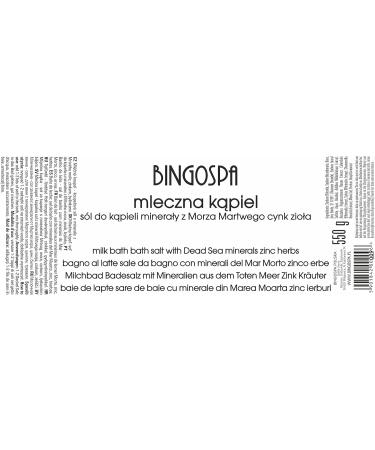 BINGOSPA Bath Salts 550g - Relief for Allergies Eczema Psoriasis Acne Cellulite & Stretch Marks | International Shipping - Buy Online on SooperMarket.com