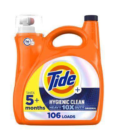 Tide Hygienic Clean Heavy 10x Duty Liquid Laundry Detergent HE Compatible Original Scent 149 fl oz 106 loads