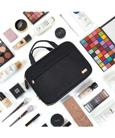 NISHEL Portable Travel Toiletry Bag & Makeup Organizer - Stand Up Cosmetic Case for Travel - Black - Buy Online on SooperMarket.com