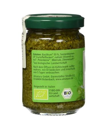Buy Alnatura Bio Pesto Basilico 130g - Organic Basil Pesto for Delicious Meals | International Shipping Available - Buy Online on SooperMarket.com