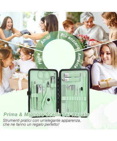 Jupeli Nail Set - Professional Pedicure & Manicure Kit for Men | Stainless Steel Nail Clippers & Grooming Tools - Perfect Valentine s Day & Christmas Gift (Green) - Buy Online on SooperMarket.com