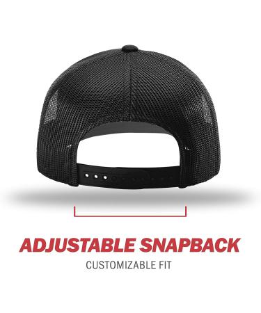 Richardson Unisex 112 Solid Black Trucker Snapback Baseball Cap - One Size - Buy Online on SooperMarket.com