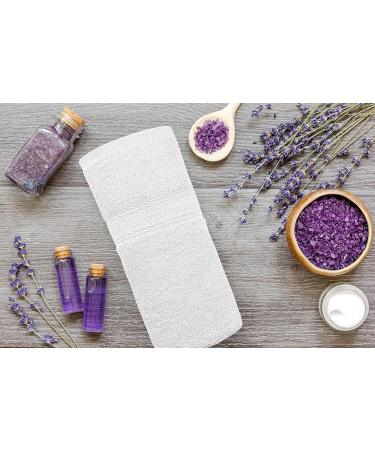 100% Cotton White Bath Towels 22x44 Pack of 6 - Quick Drying & Soft | Ideal for Bathroom, Pool, Gym, Spa - Everyday Use - Buy Online on SooperMarket.com