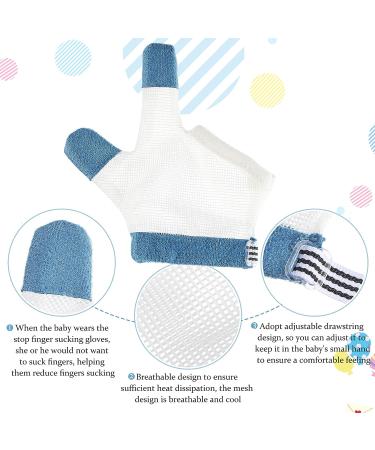 2 Pairs Baby Thumb Sucking Finger Guards | Stop Sucking Kit for 15 Months to 1 Year Old | Soft Mesh Fabric, No Scratch, Breathable Protector - Buy Online on SooperMarket.com