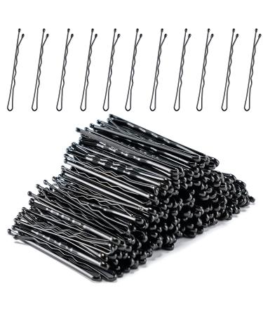 Bobby Pins Black  200pcs 2inch Hair Pins for Women  Girls Adn Kids  Hair Accessories  Bobby Pins Bulk for Hairdressing Salon  Invisible Wave Hairpins for All Hair Types (Black)