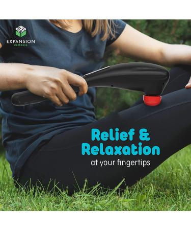 Handheld Back Massager with Heat - Cordless Electric Percussion Full Body Massager - Buy Online on SooperMarket.com