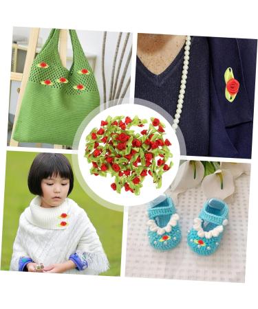 KALLORY 500pcs Hair Clip Decals Hair Pin Sewing Supply Flowers for Crafts Modeling Scarf Red 3.00X2.00X1.80CM - Buy Online on SooperMarket.com