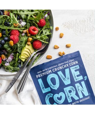 LOVE CORN Sea Salt Snack 1.6oz x10 Bags | Crunchy Non-GMO Gluten-Free Plant Based Low-Sugar | Salted Corn Snack Pack - Buy Online on SooperMarket.com