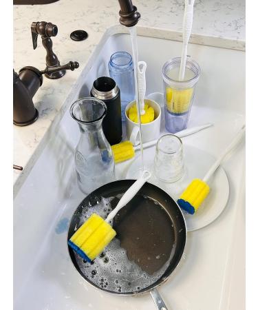 PowerPuff Original 10 Handheld Dish Sponge & Bottle Scrubber | Non-Scratch, Tough on Grime | 2 Pack | Made in USA - Buy Online on SooperMarket.com
