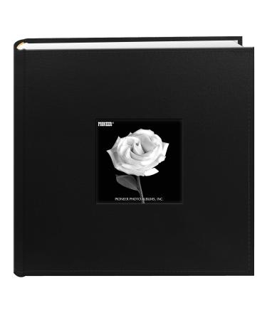 Pioneer Photo Albums DA-200SF/BLK 200 Pocket Sewn Leatherette Frame Cover Photo Album, 4 by 6-Inch, Black