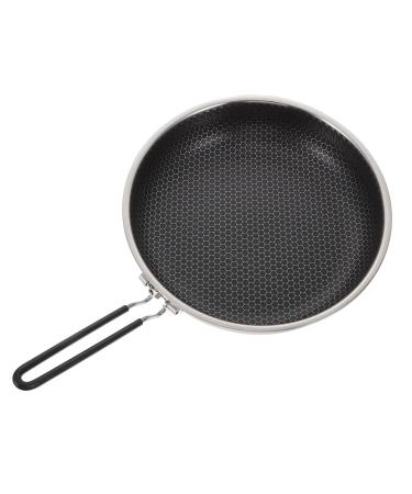MAGICLULU Stainless Steel Griddle 1pc Outdoor Non Stick Pan Iron Honeycomb Water Cup Camping Skillet