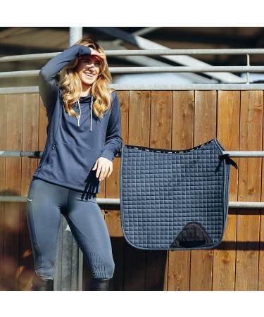 Horze Cooling Summer Quilted Dressage Saddle Pad - Ventilated Obscure Night Dark Blue - Buy Online on SooperMarket.com