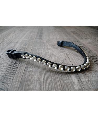 Hegehof Generically forehead straps with quick lock and 10mm stone horse Horse brow band (warm blood 43 cm crystal) warm blood 43 cm crystal