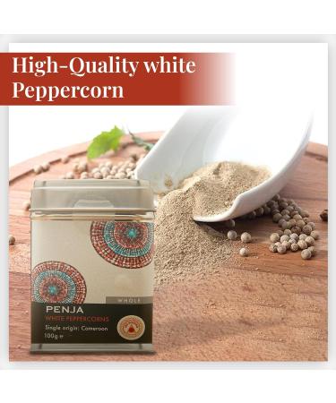 Fire Mountain White Penja Pepper 100g - 100% Natural Peppercorn Berries from Cameroon's Penja Valley - Buy Online on SooperMarket.com