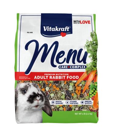 Vitakraft Menu Vitamin Fortified Pet Rabbit Food 5 Lb.