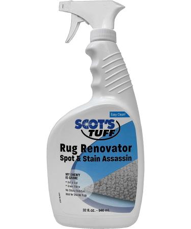 Cleanovation Rug Renovator: Carpet Scrubber & Brush with 32 oz Foaming Shampoo - Remove Pet Stains, Dirt Spots, & Wine Spills - Buy Online on SooperMarket.com