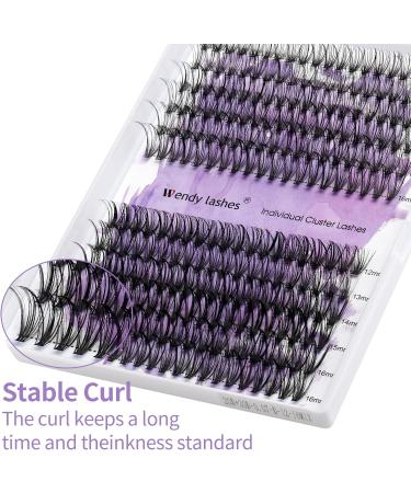 240PCS D Curl 0.07mm 20D/30D Mixed Cluster Lash Extension Kit | DIY Eyelash Extensions | Wide Stem Individual Lashes 12-16mm | RR-12-16mm Clusters-20D+30D-0.07-D - Buy Online on SooperMarket.com