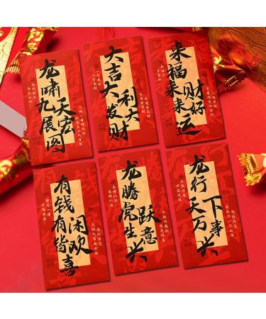Folpus 6X Chinese Lunar New Year Red Envelopes Spring Festival Envelopes Hongbao Red Packets Style B - Buy Online on SooperMarket.com