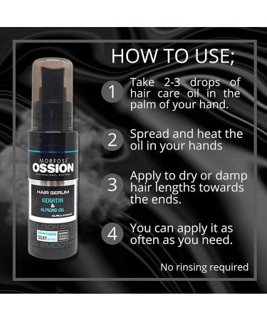 Morfose Hair Serum 75ml | Keratin & Almond Oil for Shine Nourishment & Frizz Control | Heat Protection - Buy Internationally - Buy Online on SooperMarket.com