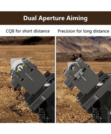 MidTen R2 45 Degree Offset Flip Up Iron Sight Set for Picatinny Rail - Buy Online on SooperMarket.com