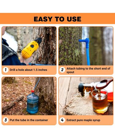 HolyMaji 100FT Maple Syrup Tubing Drop Lines Extractors Food Grade Maple Syrup Tapping Vacuum Tube Tree Sap Collection Hose Supplies for Organic Maple Syrup 100' - Buy Online on SooperMarket.com
