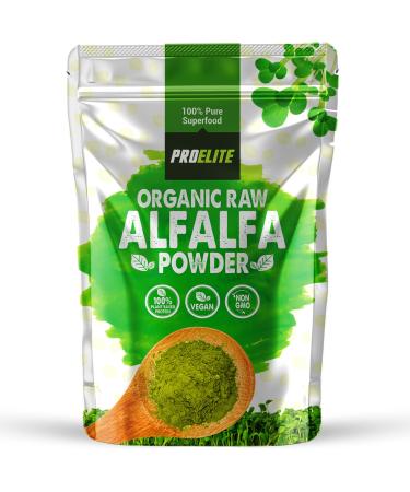 Organic Alfalfa Powder 500g Support Energy and Stress Vegan Keto Green Superfood Supergreen Raw Natural Alfalfa Powder Juice Shots PROELITE